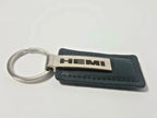 Licensed Mopar Hemi Black Leather Key Chain for Dodge Charger Challenger