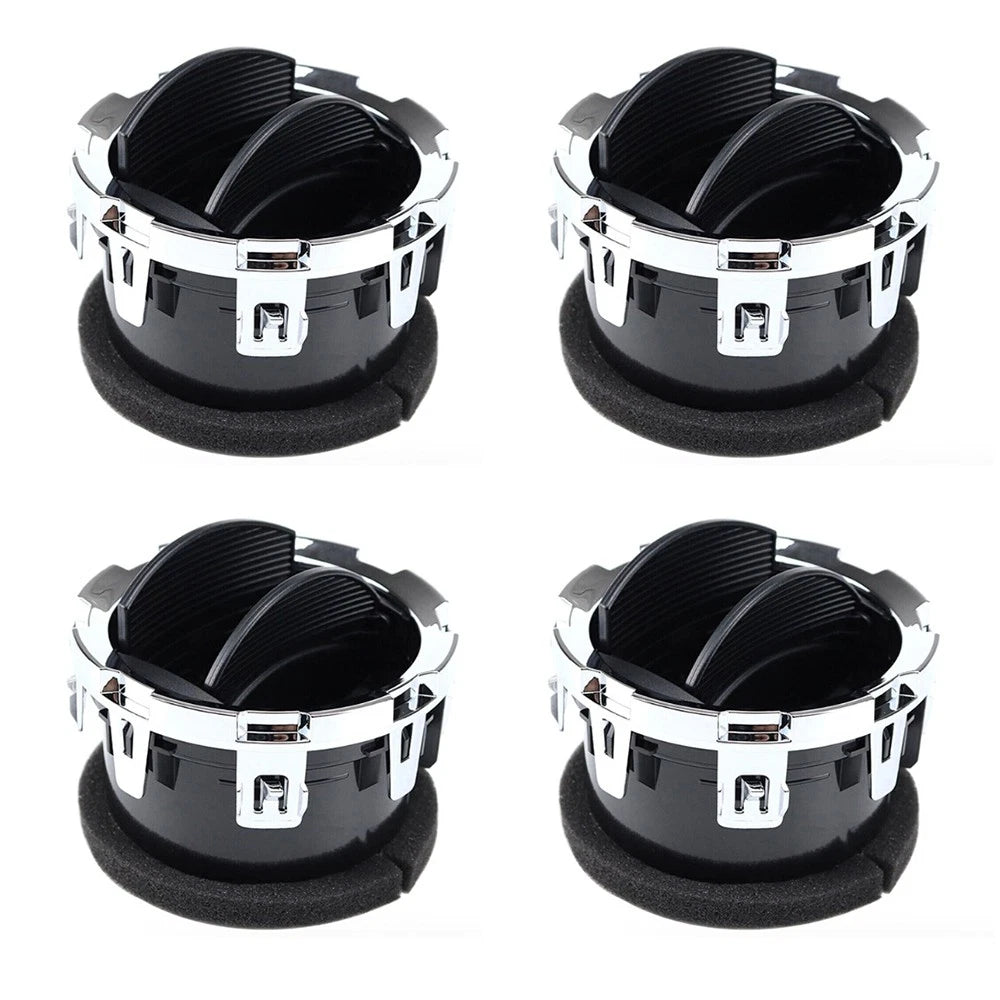 Set of 4 Dash Air Vents Black Chrome for Ford F-250 F-350 Super Duty (2008–2016)