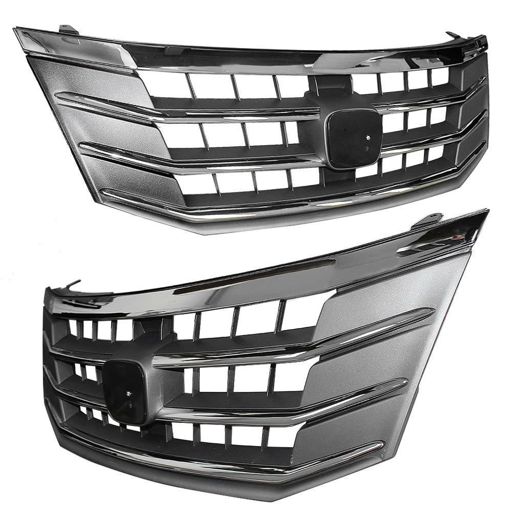 Chrome Mesh Front Upper Bumper Grille Trim for Honda Crosstour (2010–2012)