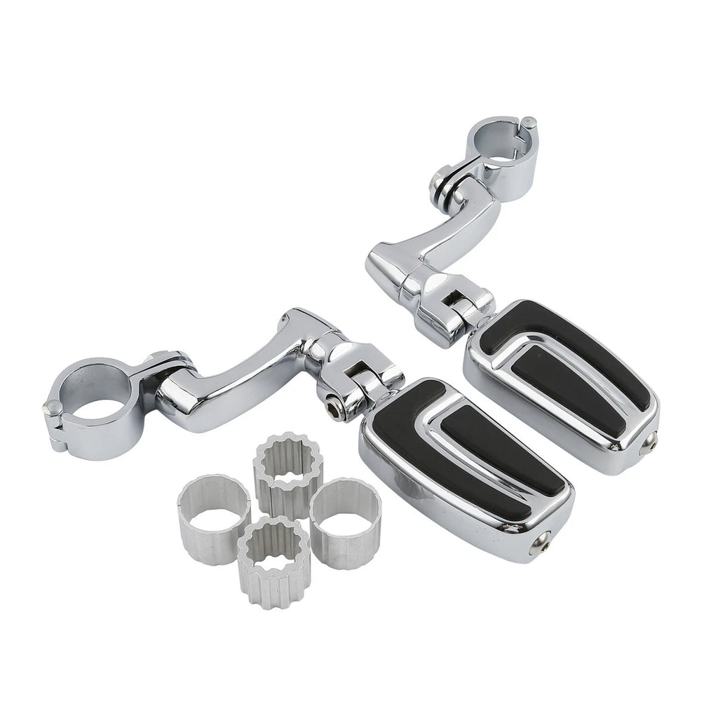 Highway Engine Guard Footpeg Mount Set of 4 for Harley Touring (22mm 25mm 32mm 35mm 1-1/4")