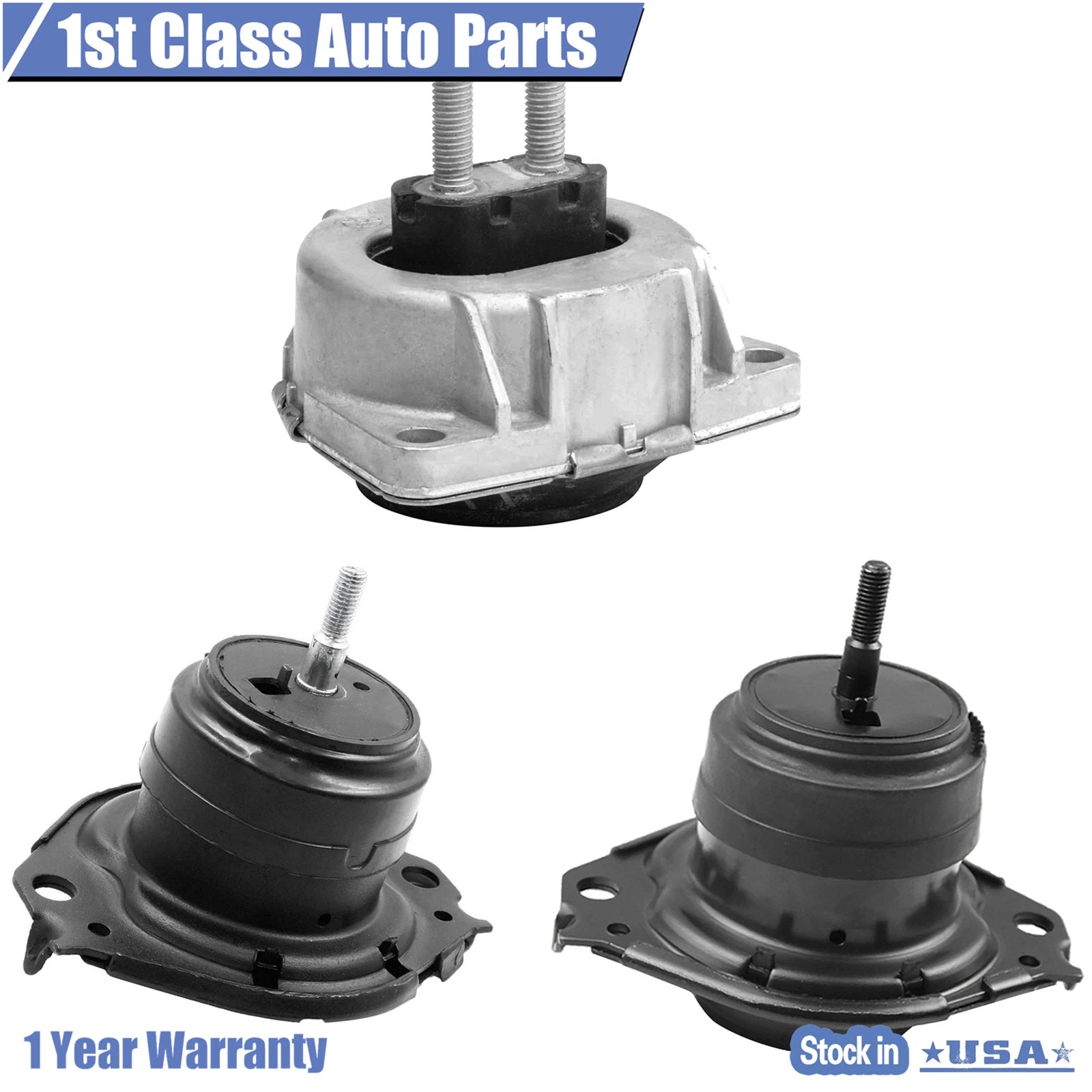 Set of 3 Engine Motor & Transmission Mounts for Jeep Grand Cherokee (2011–2019)