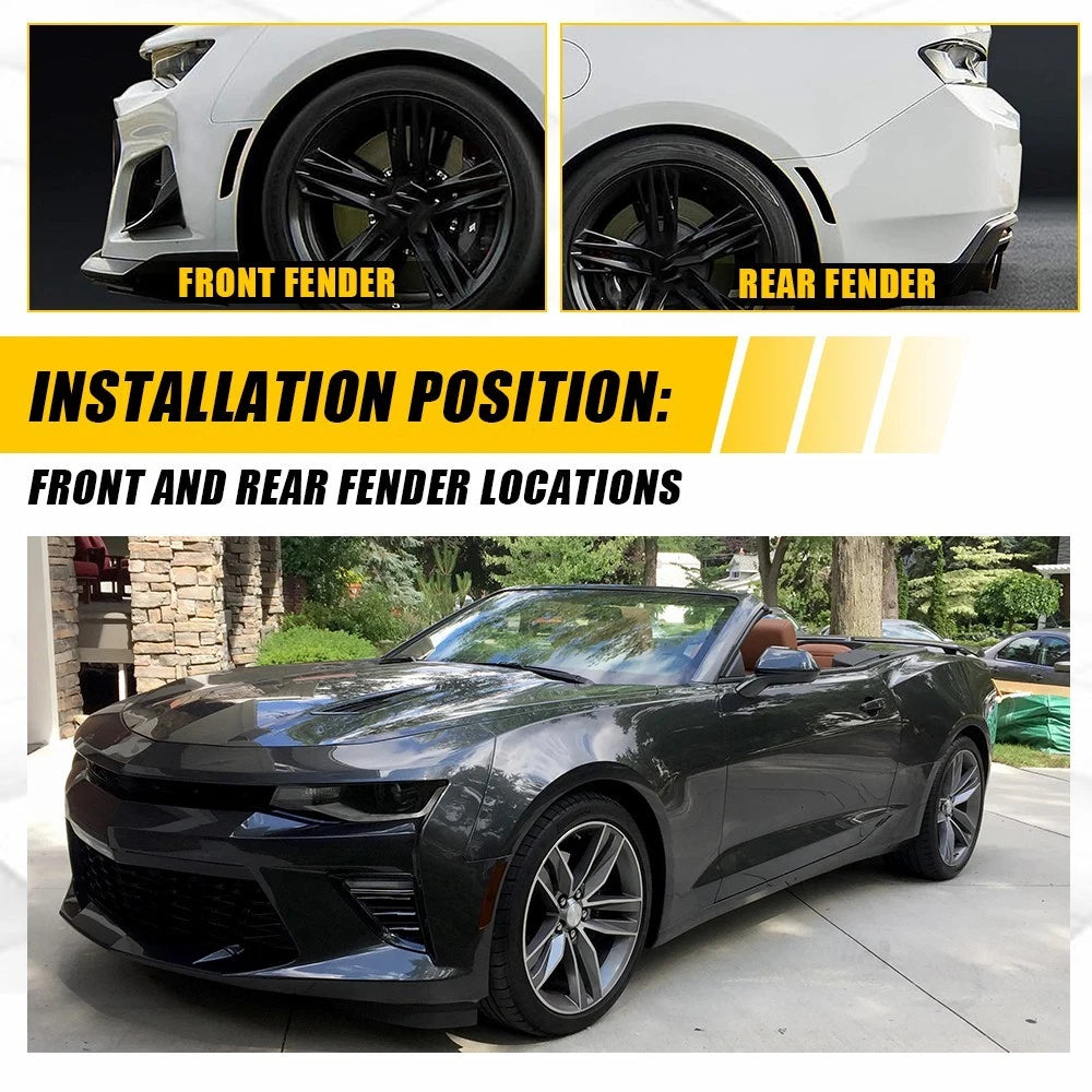 Smoke Side Markers for Chevy Camaro (2016–2021) Tint Overlays Vinyl