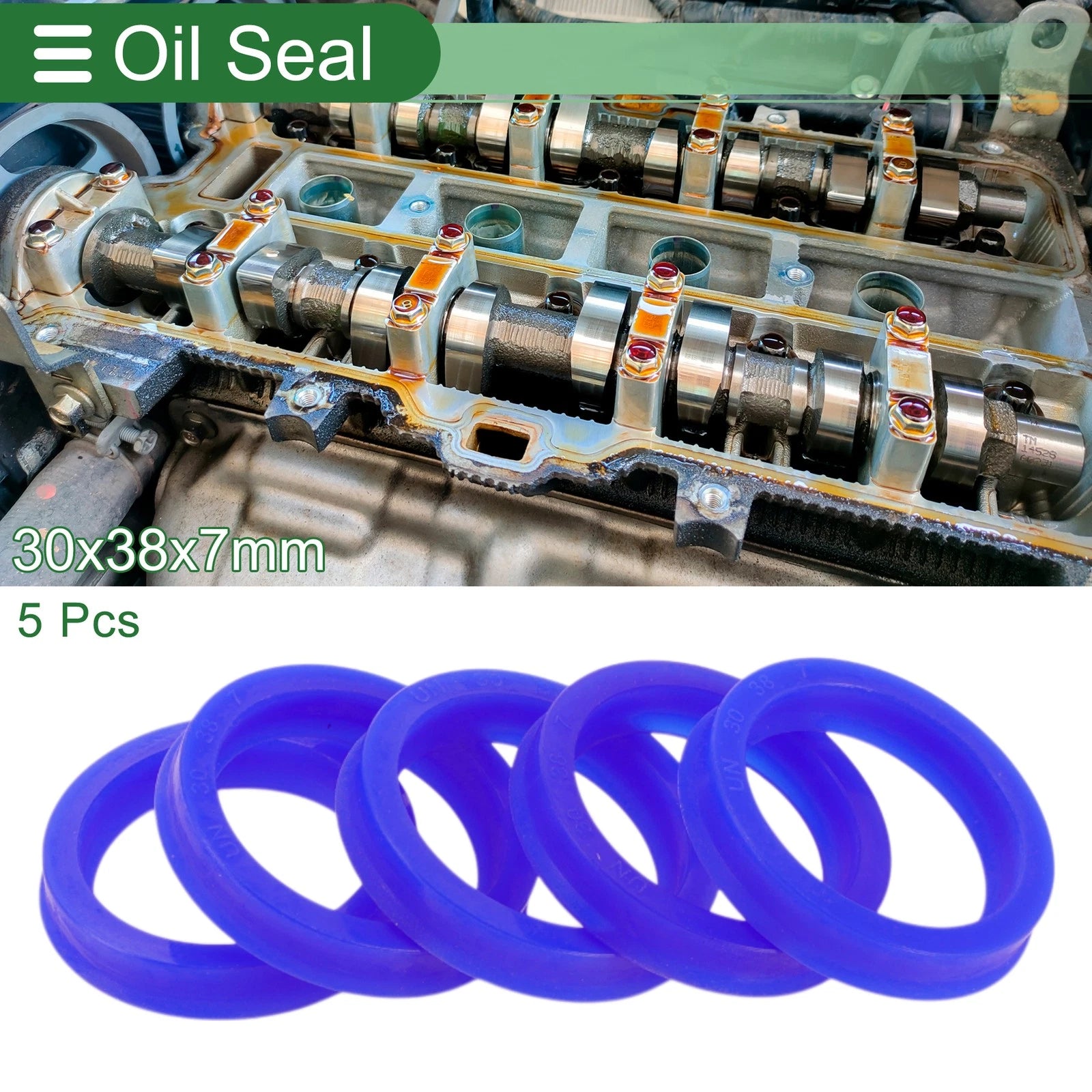 Set of 5 Oil Seal Rotary Shaft Seal 30x38x7mm for Various Models