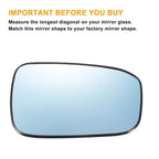 Pair Blue Heated Mirror Glass for Honda Accord (2003–2007)