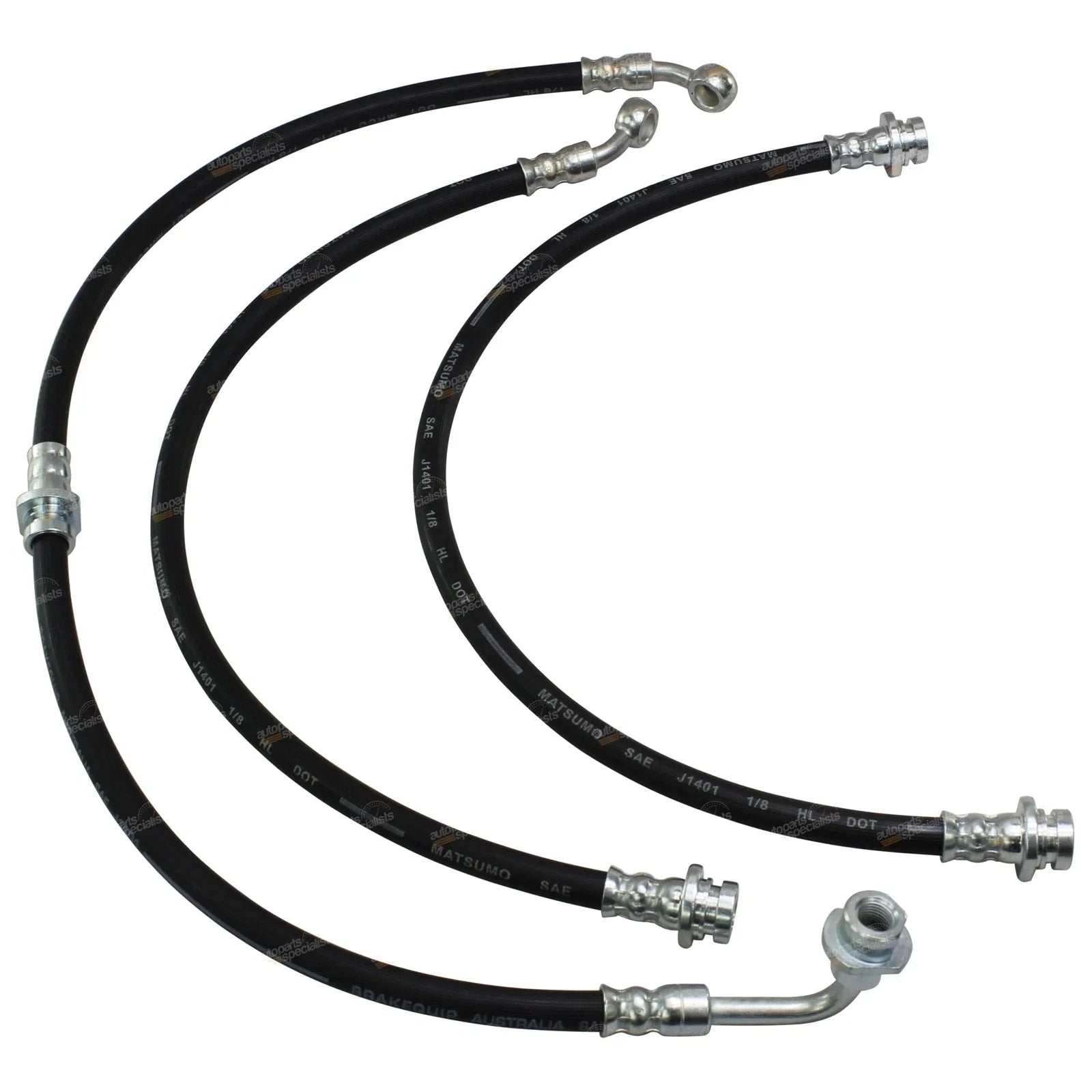 2-3" Rubber Brake Hose / Line Kit for Suzuki Jimny (1998-2017)