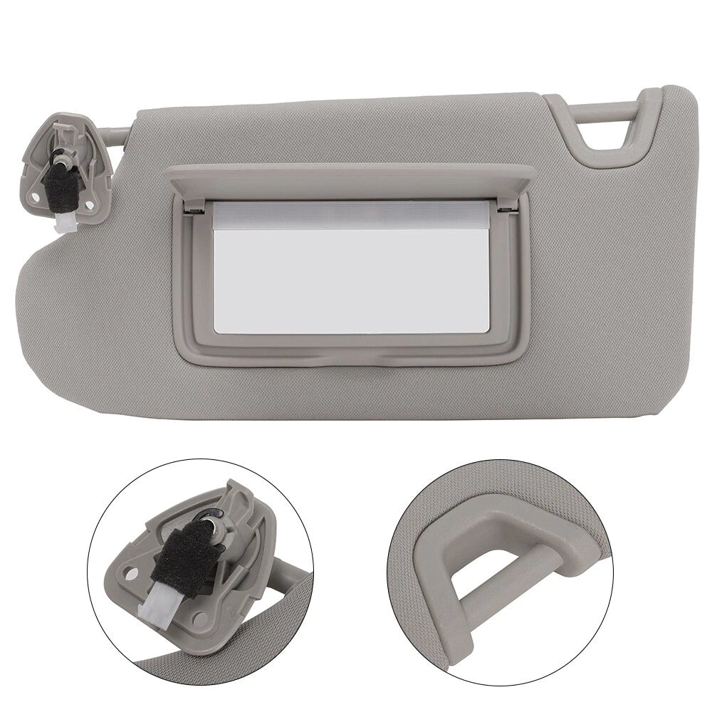 Left Driver Side Sun Visor for Nissan Altima (2013–2018) with Lamp Gray