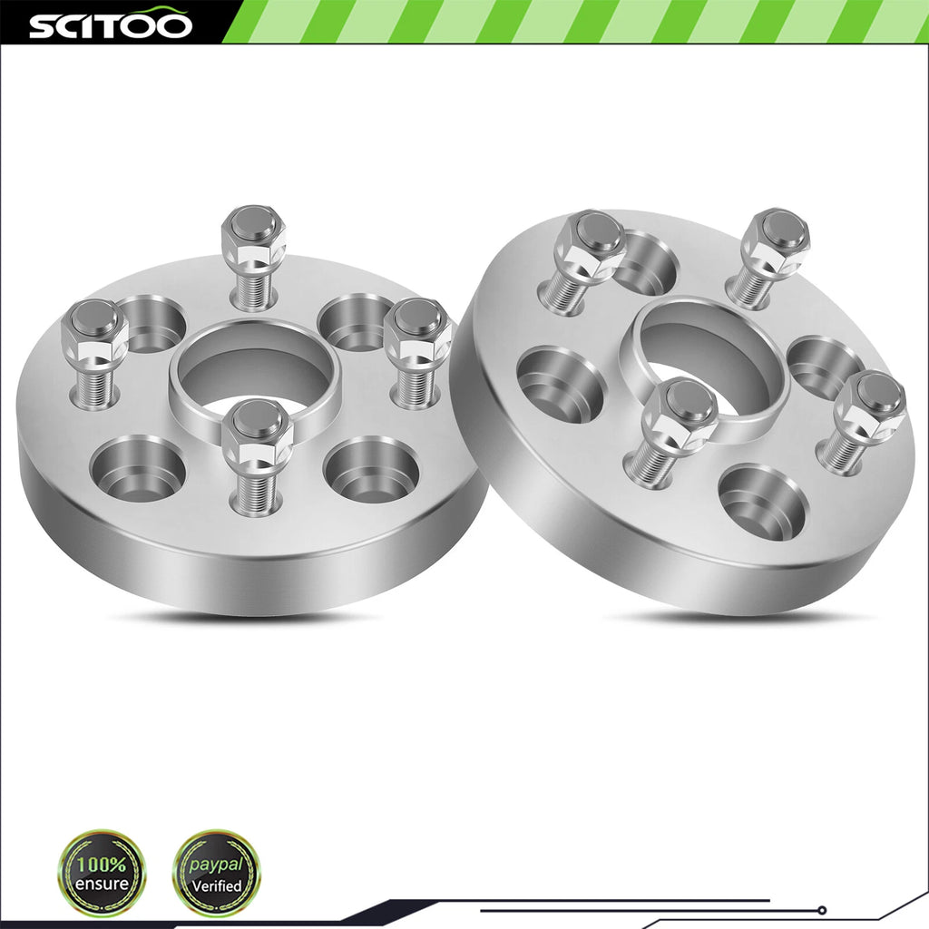2X Wheel Spacers 4x100 1" 12x1.5 for Toyota Prius Mazda Miata (2000–2023)