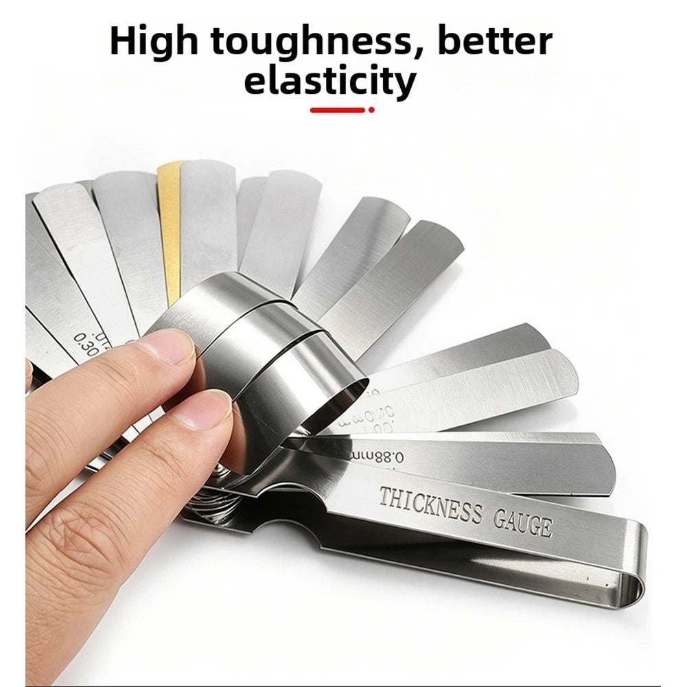 Feeler Gauge Set of 2 Stainless Steel 0.04-0.88mm for Mechanical Use