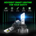 2X 9012 LED Headlight Bulbs Kit for Hi/Lo Beam (20000LM, 6500K)