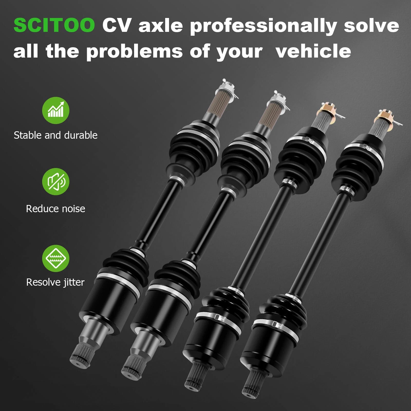 Set of 4 Half Shaft CV Axles for Polaris RZR 800 EFI EPS (2008–2013)