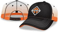 Black & Orange Gradient Embroidered Logo Mesh Snap Cap for International Trucks