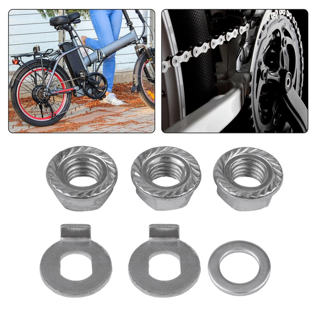 12mm Steel Hub Motor Nuts with Safety Washer for Ebike