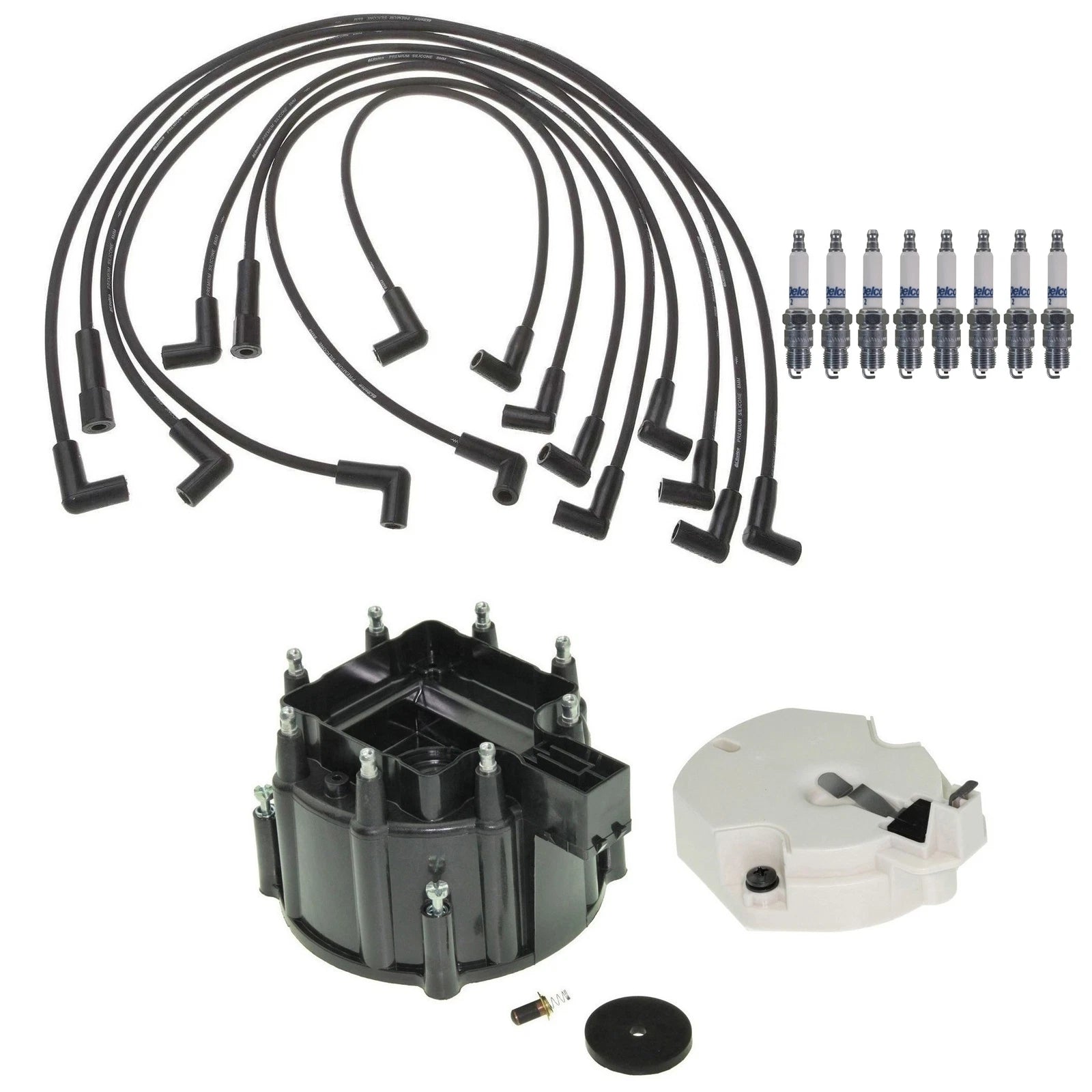 ACDelco Ignition Kit for C1500 5.7L V8 (1990–1999) - Rotor, Cap, Wires, Plugs