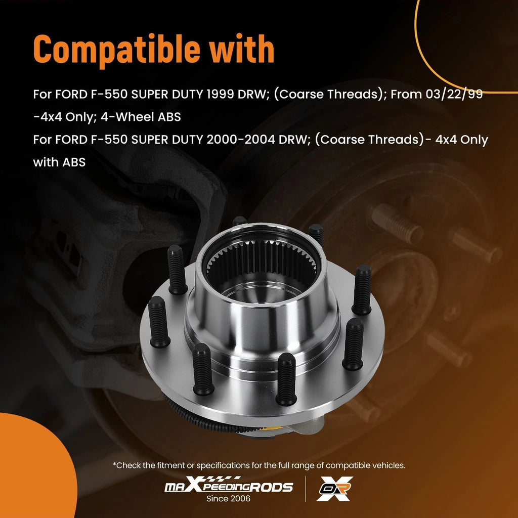 8 Bolt Front Wheel Hub for Ford F-250/F-350/F-450/F-550 (1999–2004) 515057 4x4 ABS