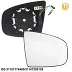 Right Side Heated Mirror Glass Replacement for BMW X5 X6