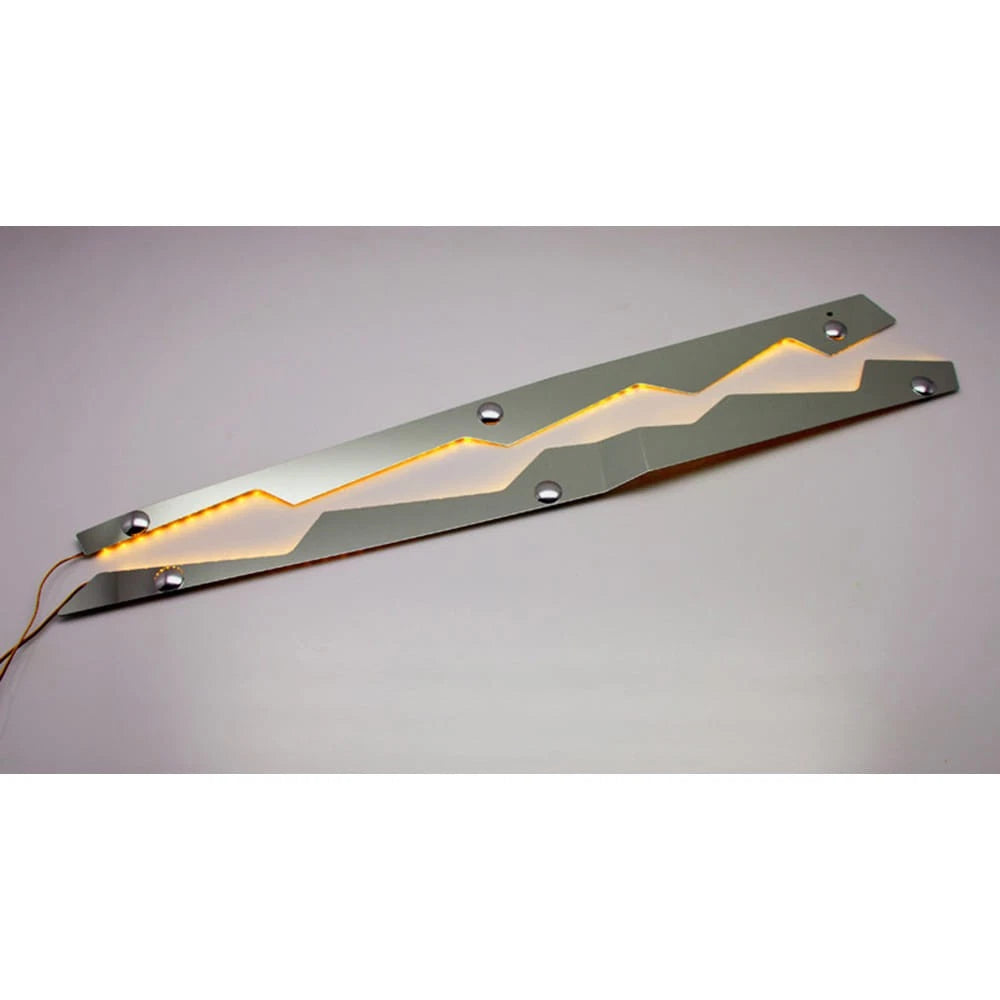 Polished Stainless Steel Fender Caps w/Yellow LED for 2014-19 Corvette Stingray
