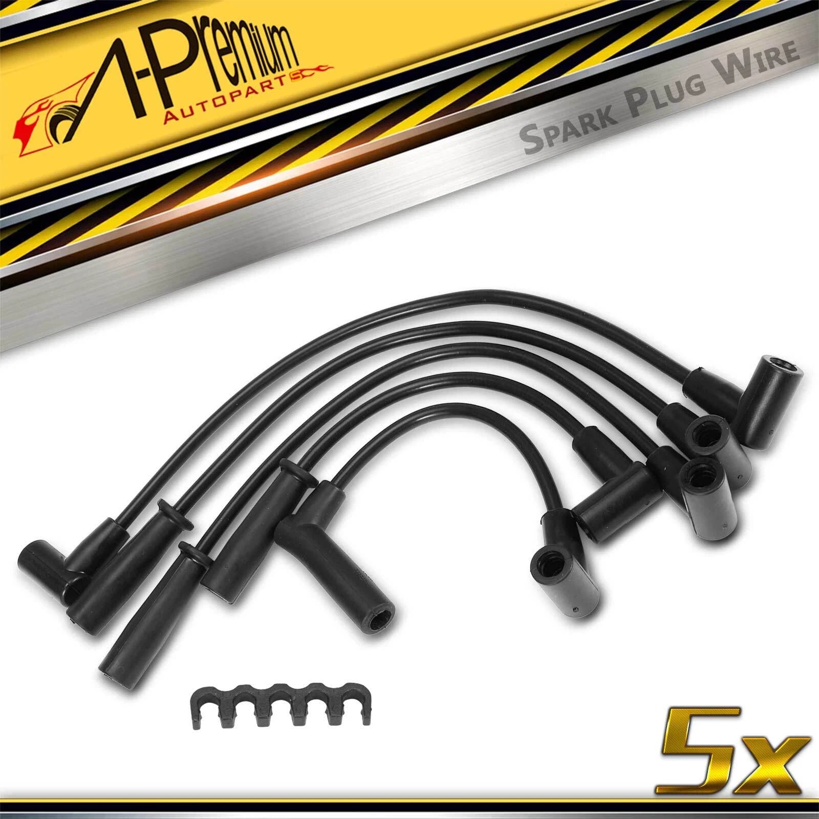 Set of 5 Spark Plug Wire Sets for Jeep Wrangler (2001–2002)