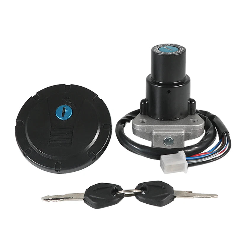 Fuel Gas Cap Ignition Key Switch Lock Set for Kawasaki KMX125 KMX200 (1986–2000)
