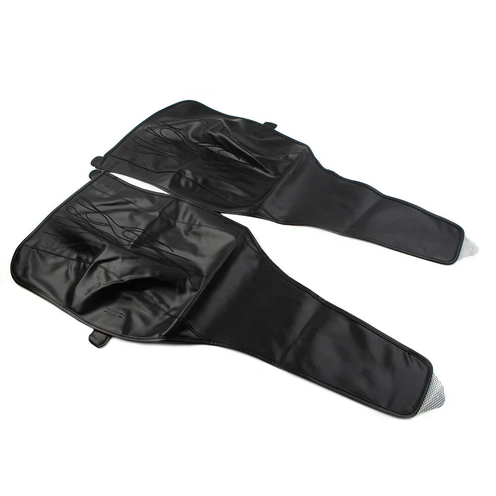 Black PU Leather Flame Rear Trike Fender Bra for Harley Tri Glide (2014-2023)