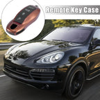 Brown Car Remote Key Cover Case for Porsche Cayenne Panamera (2003-2023)