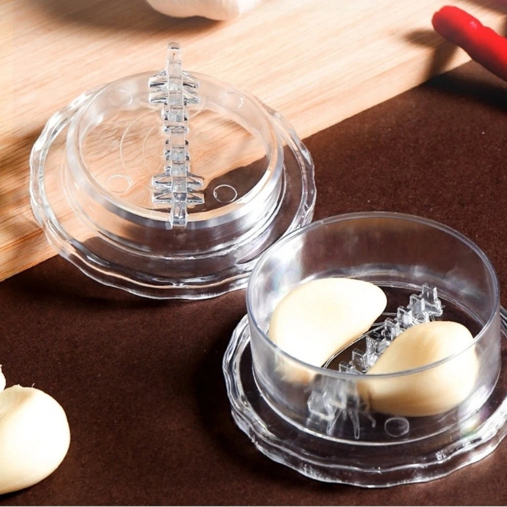 2X Garlic Press Tool with Dual Blunt Edges for Mashing Garlic and Spices
