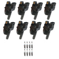 Set of 8 Ignition Coils & Denso Iridium Spark Plugs for Savana 2500 3500 (2003–2023)