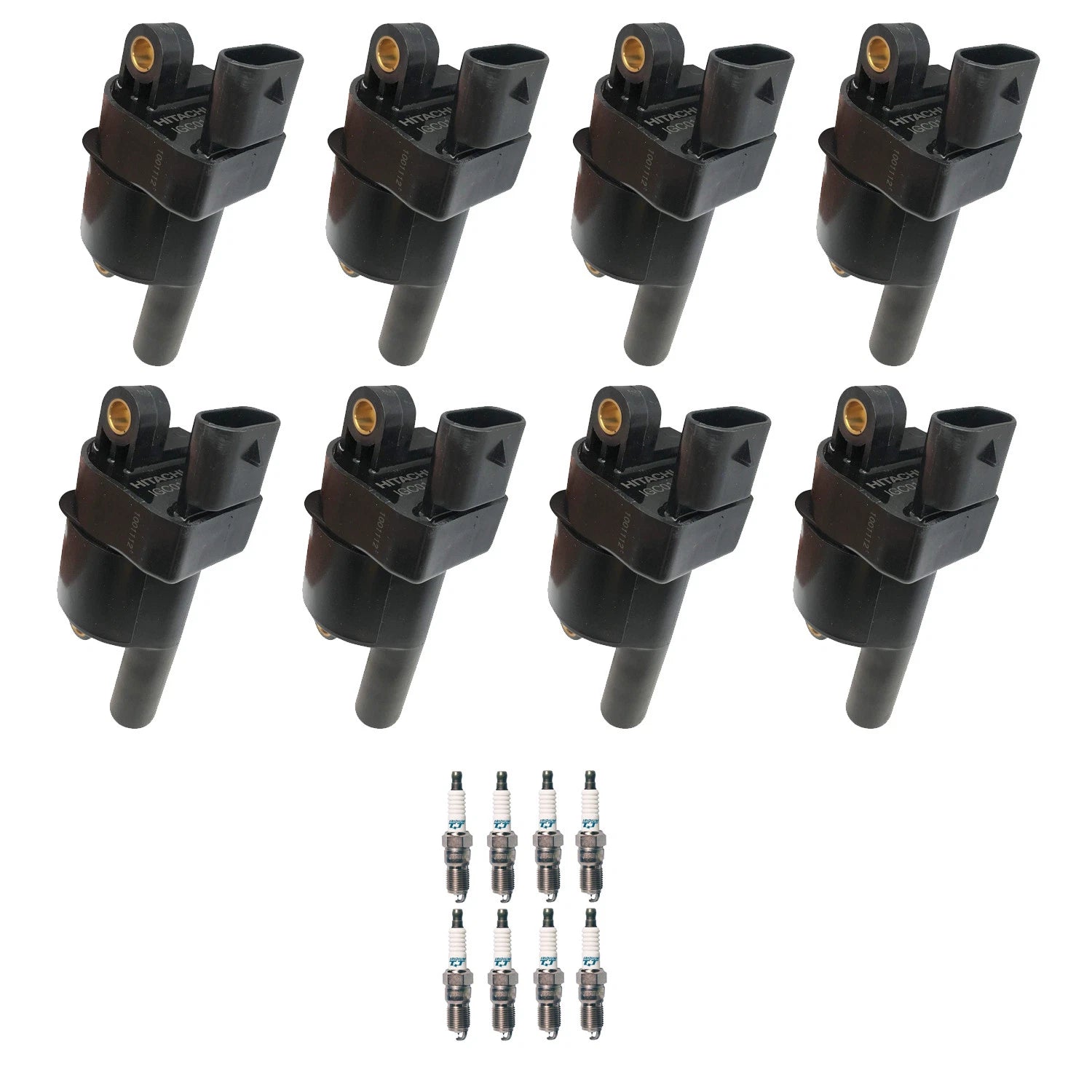 Set of 8 Ignition Coils & Denso Iridium Spark Plugs for Savana 2500 3500 (2003–2023)
