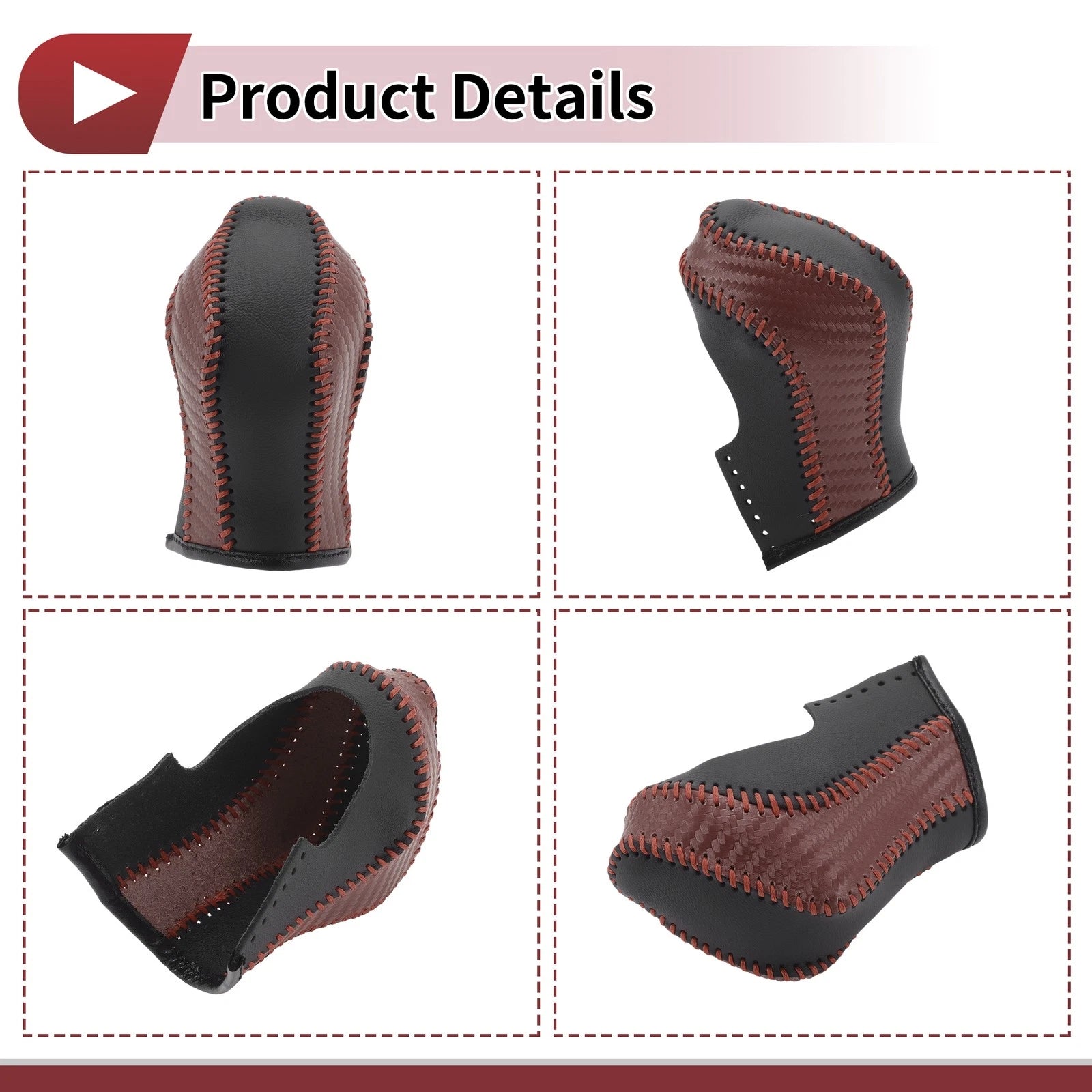 1 Pc Gear Shift Knob Cover for Nissan Maxima (2016–2023) Brown Faux Leather