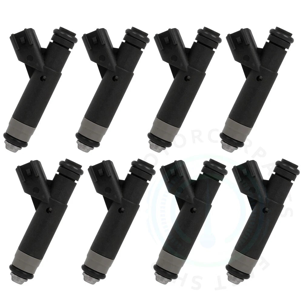 Set of 8 Black Fuel Injectors for Jeep Grand Cherokee (1999–2000)
