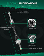 Front Right CV Axle Shaft for Toyota Camry Solara (1992–2001) 2.2L DOHC