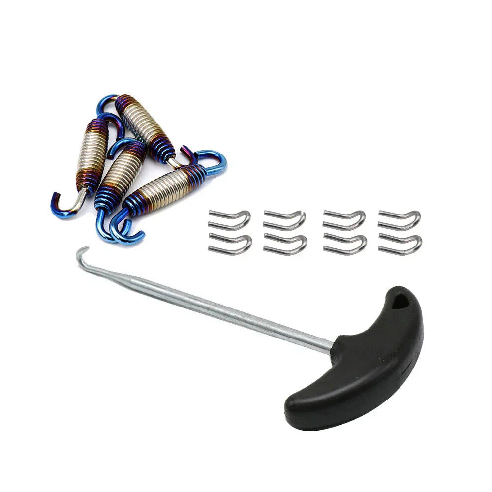Stainless Exhaust Pipe Muffler Mounting Springs Hooks for Motorcycle