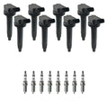 Set of 8 Ignition Coils & NGK Ruthenium Spark Plugs for Sequoia Tundra (2000–2023)