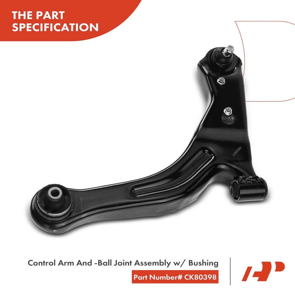 6X Front Control Arm with Ball Joint Tie Rod End for Ford Escape (2001-2004)
