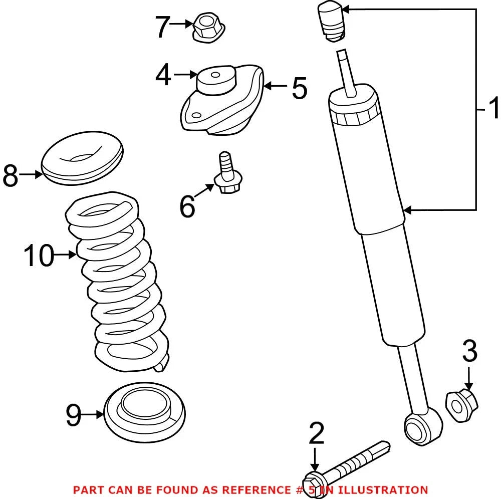 Genuine OEM Rear Shock Strut Mount for Chrysler 300, Challenger, Charger (2005–2023)