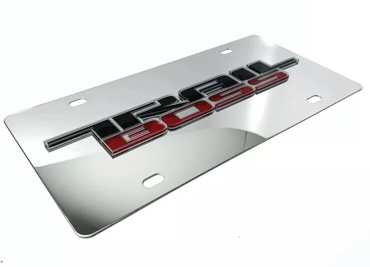 Chrome License Plate Emblem for Chevrolet Silverado Trail Boss (2019–2024)