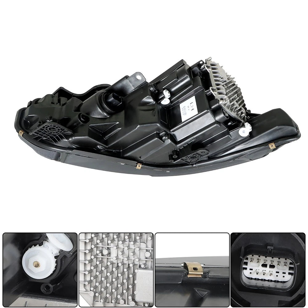 LED Headlight Assembly for Jeep Cherokee (2019–2022) Black Clear Driver Side