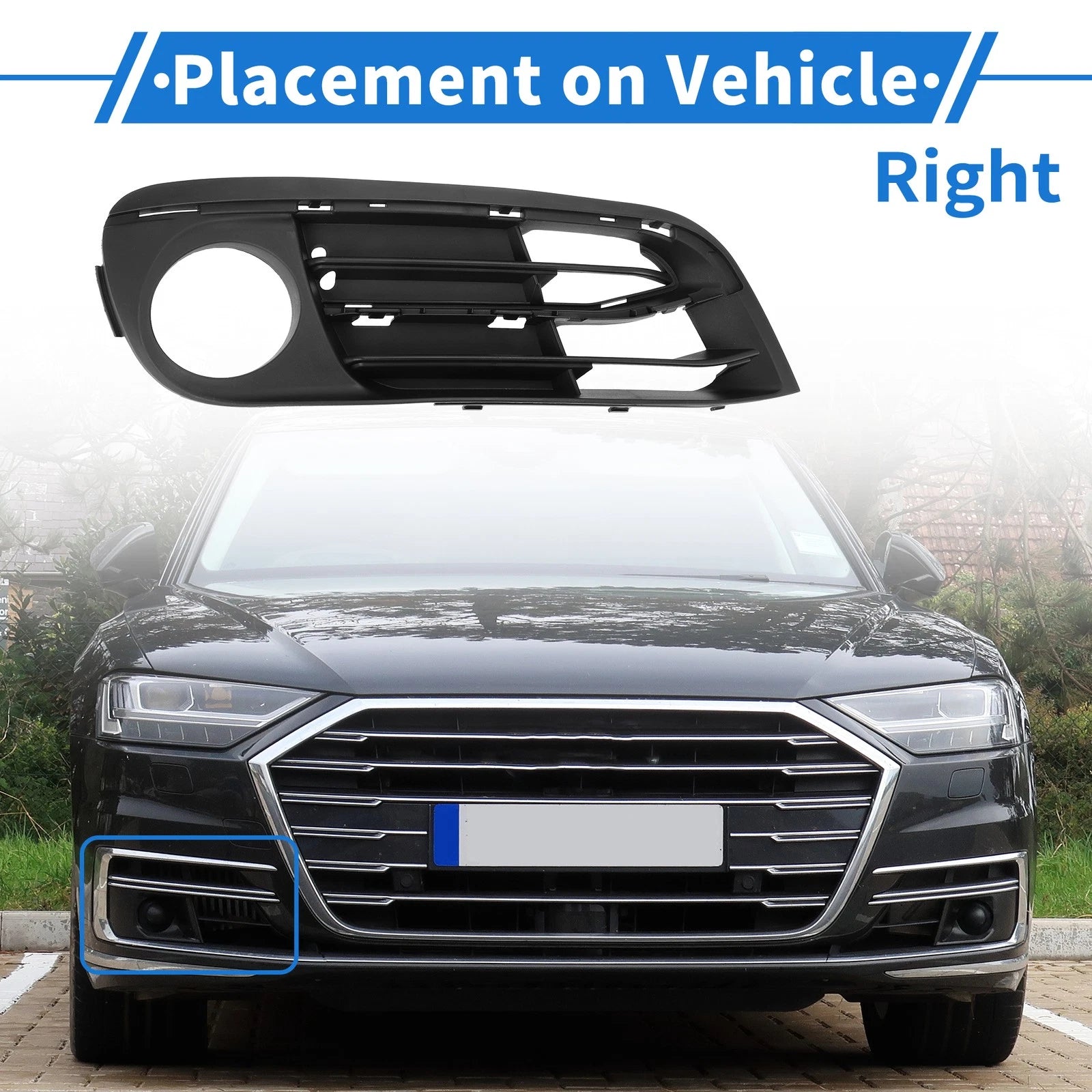 1 Pc Fog Light Grill for BMW 5 Series (2014–2016) No. 51117342392