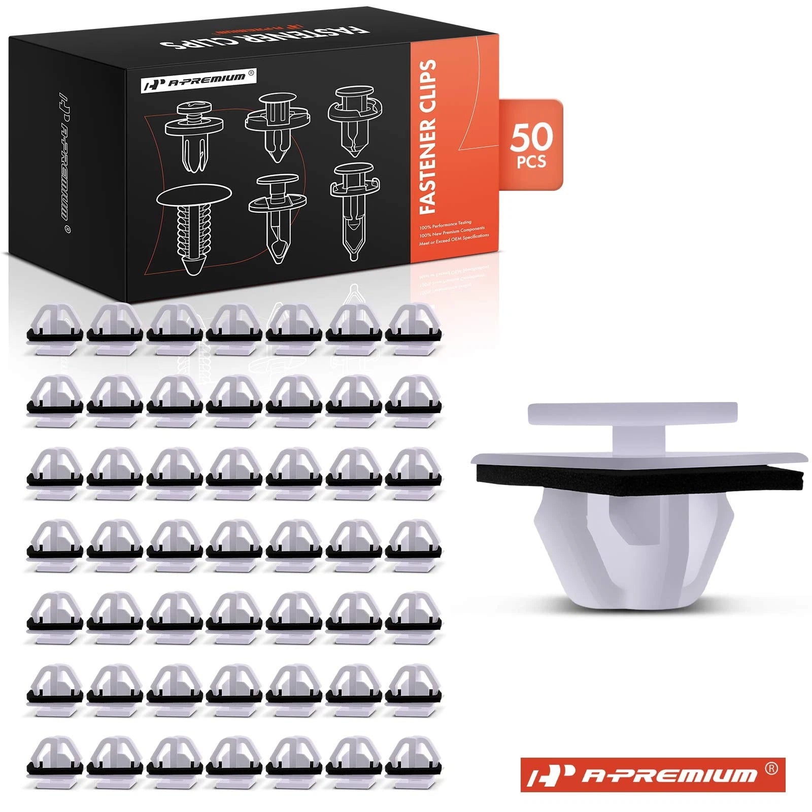 50x Nylon Moulding Clips with Sealer for Hyundai Kia
