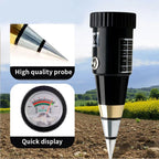 Soil pH Tester for Gardening (Portable, Humidity, Temp, Moisture Meter)