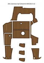 Swim Platform Pad for Jeanneau Cap Camarat 8.5 WA (2011) - EVA Teak Floor