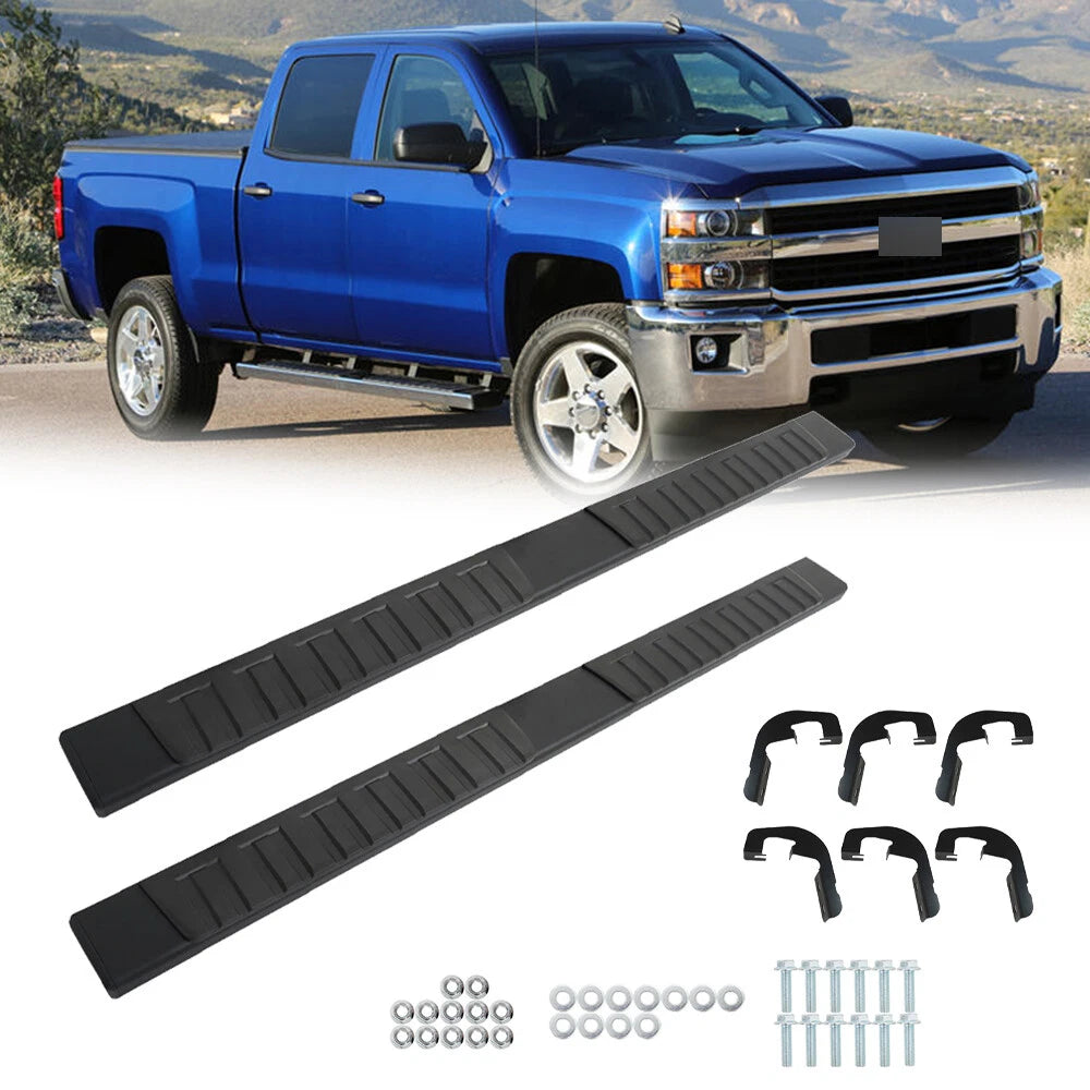 Set of 2 Running Boards for Silverado Sierra 1500 (2019-2023) 6" Side Steps