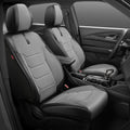Set of 2 Universal Front Row Seat Covers for Car SUV (Grey/Black)