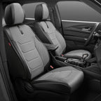 Set of 2 Universal Front Row Seat Covers for Car SUV (Grey/Black)