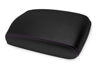 Console Lid Armrest Cover for Infiniti FX35 (2009–2012) Carbon Fiber Purple Stitch