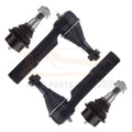 Set of 4 Lower Ball Joints & Outer Tie Rods for Chevy Silverado 1500 (2007–2013)