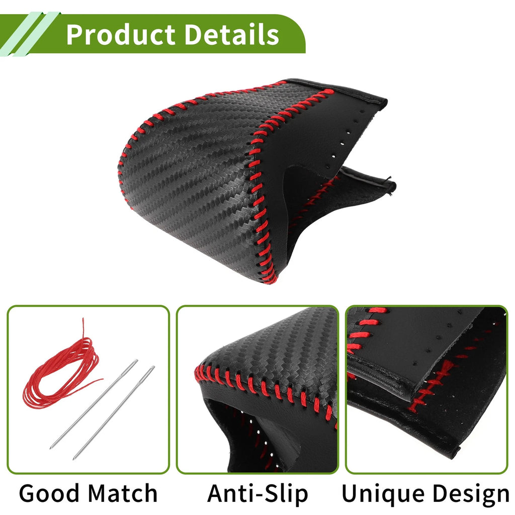 1 Pcs Gear Shift Knob Cover for Lexus ES300h (2018–2023) Black Carbon Fiber Red