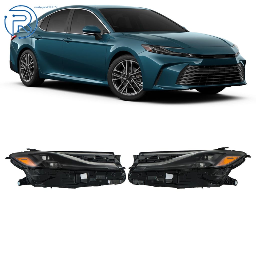 LED Headlights for Toyota Camry XSE XLE (2025) Left & Right Side Black