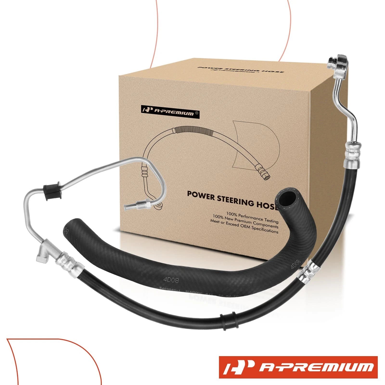 2X Power Steering Pressure & Reservoir Line Hose for Honda Accord (1998–2002)