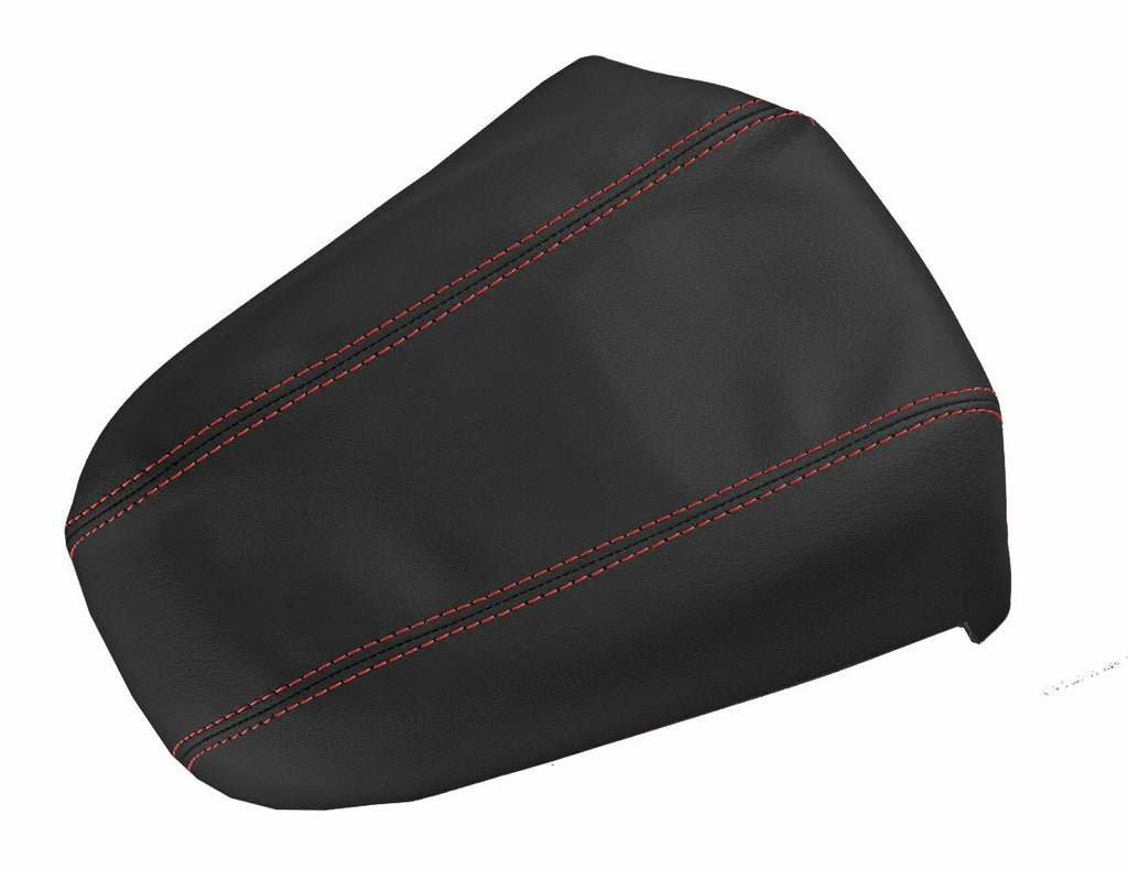 Leather Console Lid Armrest Cover for Kia Sportage (2011–2016) Red Stitch