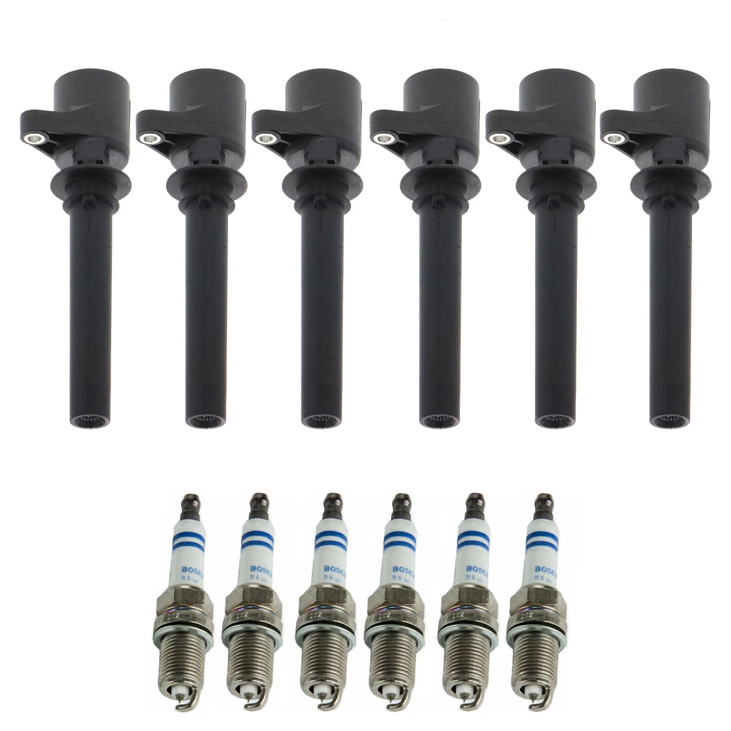 Set of 6 Ignition Coils & Platinum Spark Plugs for Escape Tribute Sable (3.0 V6)